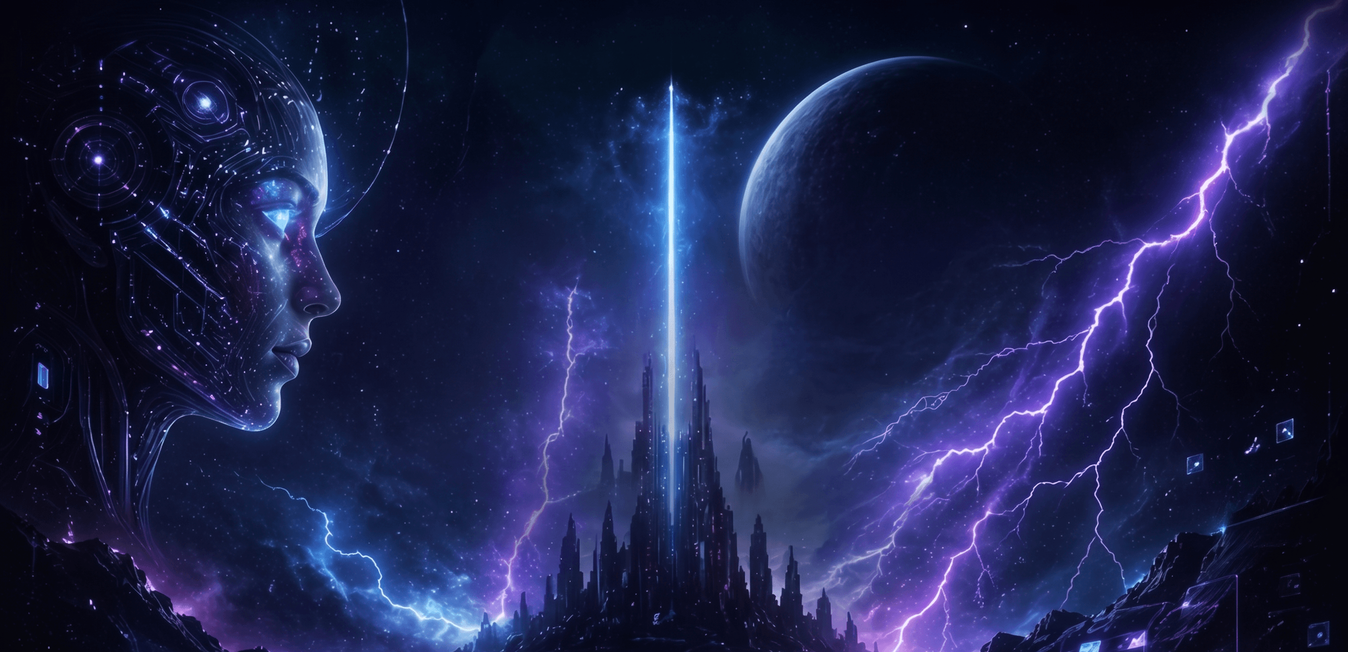 Sci-fi cyborg background